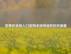 世界杯买球入口官网全球球迷的狂欢盛宴