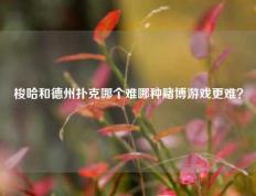 梭哈和德州扑克哪个难哪种赌博游戏更难？