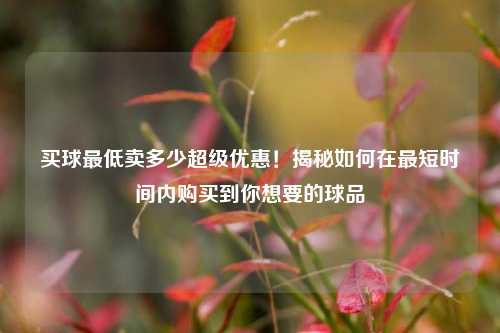 买球最低卖多少超级优惠！揭秘如何在最短时间内购买到你想要的球品