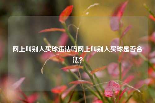 网上叫别人买球违法吗网上叫别人买球是否合法？