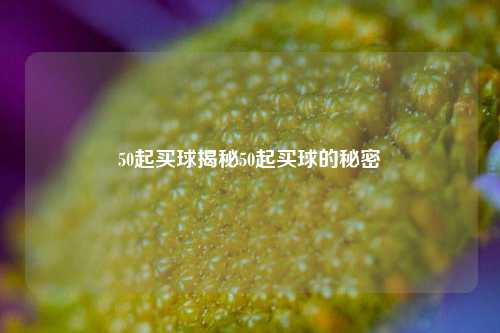 50起买球揭秘50起买球的秘密