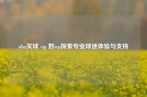 nba买球 vip 黔icp探索专业球迷体验与支持