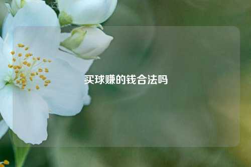 买球赚的钱合法吗