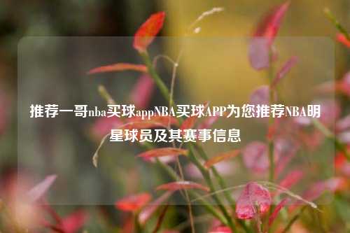 推荐一哥nba买球appNBA买球APP为您推荐NBA明星球员及其赛事信息