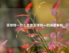 买球特一什么意思买球特一的深度解析