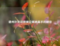德州扑克读牌理论揭秘高手的秘密