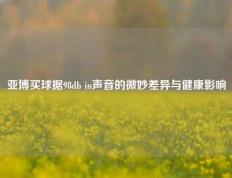 亚博买球据98db in声音的微妙差异与健康影响