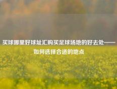 买球哪里好球址汇购买足球场地的好去处——如何选择合适的地点