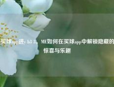 买球app进y b3 3。ME如何在买球app中解锁隐藏的惊喜与乐趣