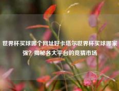 世界杯买球哪个网址好卡塔尔世界杯买球哪家强？揭秘各大平台的竞猜市场
