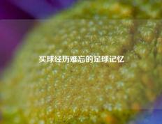 买球经历难忘的足球记忆
