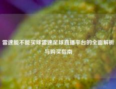 雷速能不能买球雷速足球直播平台的全面解析与购买指南