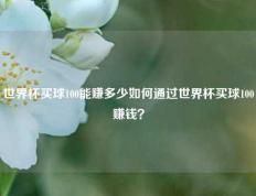 世界杯买球100能赚多少如何通过世界杯买球100赚钱？
