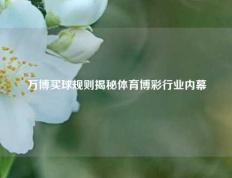 万博买球规则揭秘体育博彩行业内幕