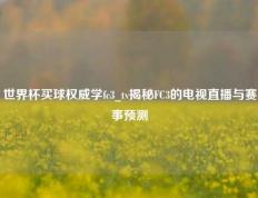 世界杯买球权威学fc3_tv揭秘FC3的电视直播与赛事预测