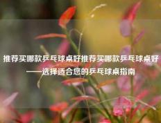 推荐买哪款乒乓球桌好推荐买哪款乒乓球桌好——选择适合您的乒乓球桌指南