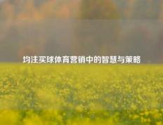 均注买球体育营销中的智慧与策略