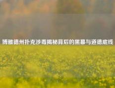 博雅德州扑克涉毒揭秘背后的黑幕与道德底线