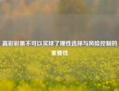 赢彩彩票不可以买球了理性选择与风险控制的重要性