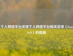 个人网络平台买球个人网络平台购买足球（Football）的指南