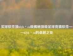 买球软件顶63yb丶cn级揭秘顶级足球竞猜软件——63yb丶cn的卓越之处