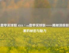 意甲买球联 63yb丶cn意甲买球联——揭秘顶级联赛的秘密与魅力
