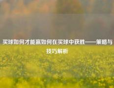 买球如何才能赢如何在买球中获胜——策略与技巧解析