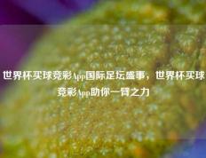 世界杯买球竞彩App国际足坛盛事，世界杯买球竞彩App助你一臂之力