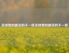 买球想的跟买的不一样买球想的跟买的不一样
