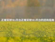正规买球NBA平台正规买球NBA平台的选购指南