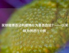 买球赌博违法吗赌博行为是否合法？——以买球为例进行分析
