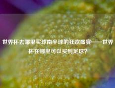 世界杯去哪里买球南半球的狂欢盛宴——世界杯在哪里可以买到足球？