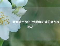 🏅扑克德州游戏扑克德州游戏的魅力与挑战