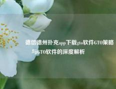 🌈德信德州扑克app下载gto软件GTO策略与GTO软件的深度解析