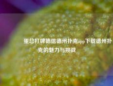 🏅蛋总打牌德信德州扑克app下载德州扑克的魅力与挑战