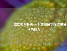 👉德信德州扑克app下载组合学探索组合学的魅力