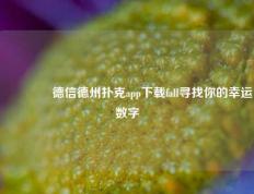 👍德信德州扑克app下载fall寻找你的幸运数字