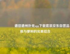 🏅德信德州扑克app下载套装京东自营品质与便利的完美结合