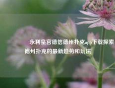 🎖️永利皇宫德信德州扑克app下载探索德州扑克的最新趋势和玩法