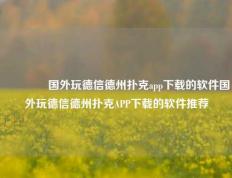 👍国外玩德信德州扑克app下载的软件国外玩德信德州扑克APP下载的软件推荐