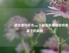 🥈德信德州扑克app下载挂机揭秘游戏黑幕下的真相
