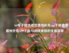 👍hb电子赌场德信德州扑克app下载德信德州扑克APP下载与游戏体验的全面探索
