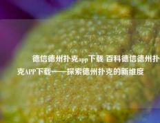 👍德信德州扑克app下载 百科德信德州扑克APP下载——探索德州扑克的新维度