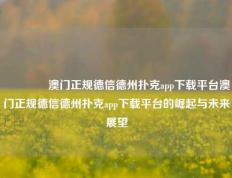 👍澳门正规德信德州扑克app下载平台澳门正规德信德州扑克app下载平台的崛起与未来展望