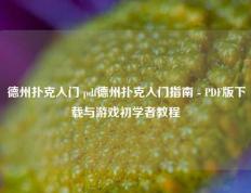 德州扑克入门 pdf德州扑克入门指南 - PDF版下载与游戏初学者教程
