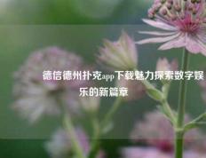🥉德信德州扑克app下载魅力探索数字娱乐的新篇章