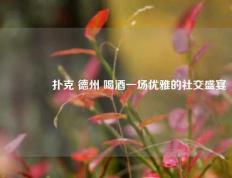 👈扑克 德州 喝酒一场优雅的社交盛宴