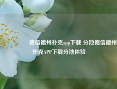 🎖️德信德州扑克app下载 分池德信德州扑克APP下载分池体验