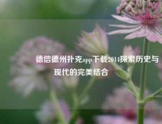 👉德信德州扑克app下载2014探索历史与现代的完美结合