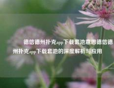 🥉德信德州扑克app下载套池意思德信德州扑克app下载套池的深度解析与应用